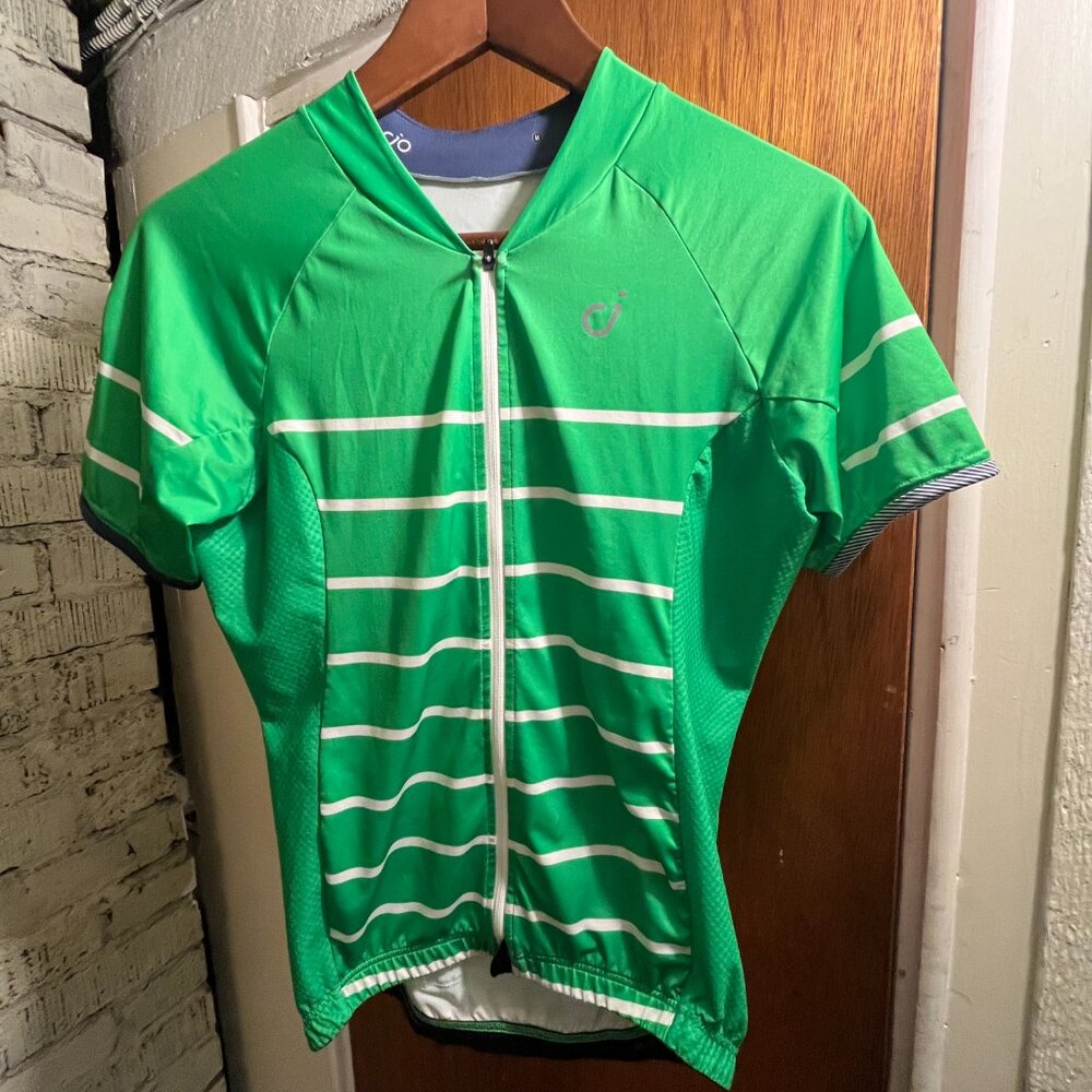VELOCIO striped cycling Jersey